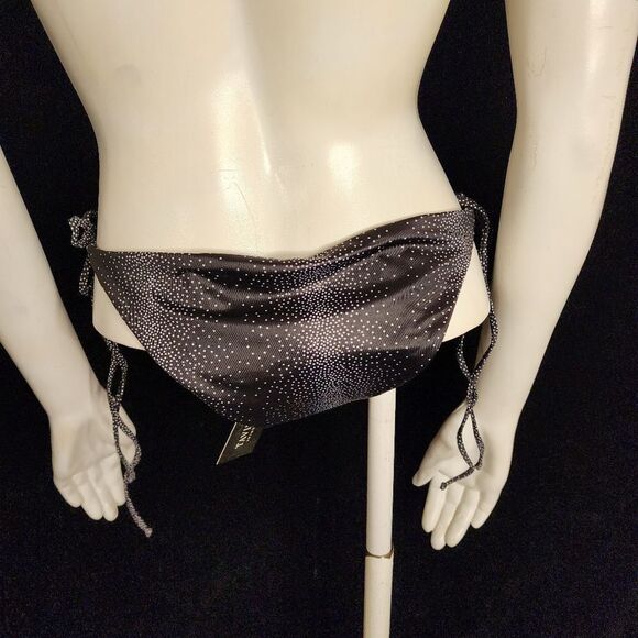 NWT Tavik Moderate Coverage Black Side Tie Gray Dot Bikini Bottoms (M) - Picture 5 of 6